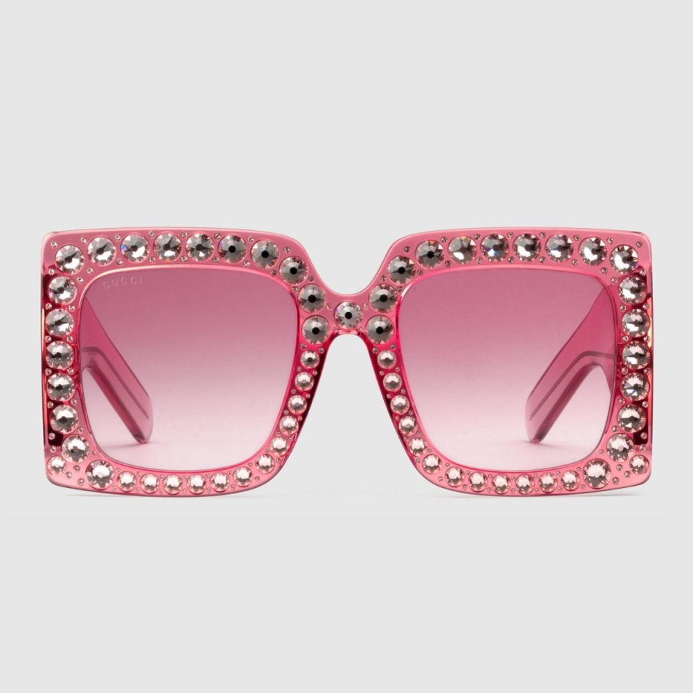 Gucci Pink Hollywood Forever Crystal sunglasses
